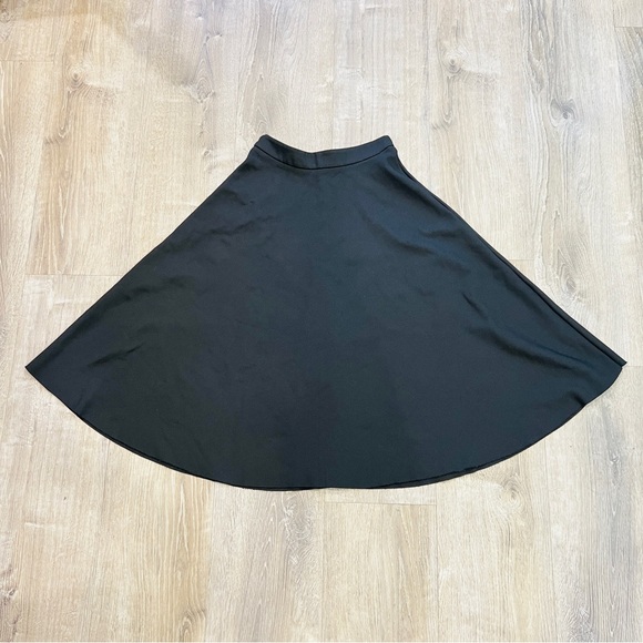 IRO basic black high waist fuzzy edge A-line skirt midi dress size 1